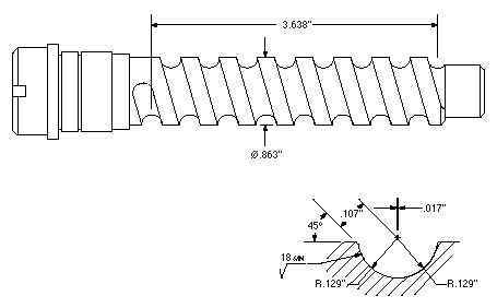 Whirling Automotive Steering Worm