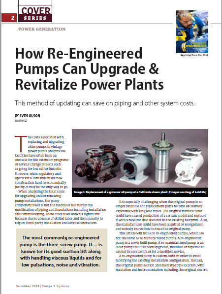 How Re-Engineered Pumps Can Upgrade & Revitalize Power Plants