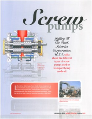 Screw Pumps - About the different types of screw pumps used to transport heavy crude oil (reprint)